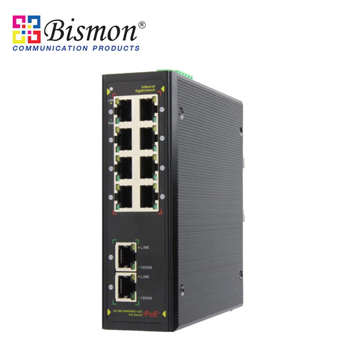 8-ports-10-100-1000M-PoE-2-RJ45-Gigabit-Uplink-un-managed-Industrial-Switch